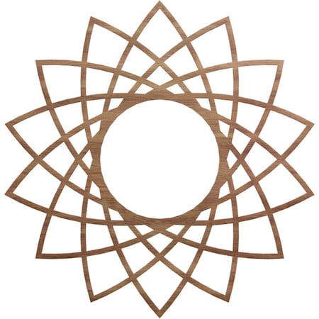 Ekena Millwork Eleanor Wood Fretwork Pierced Ceiling Medallion, Walnut, 30"OD x 11 1/2"ID x 3/8"T CMWP30X30X0375EAWA